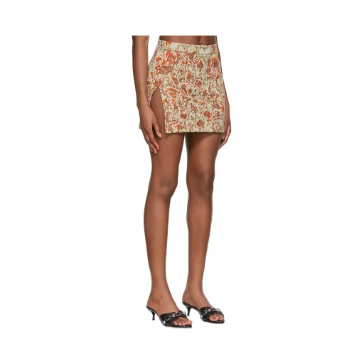 Floral Jacquard Mini Skirt