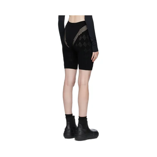 High-Rise Perforated Detail Biker Shorts