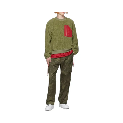 Logo Print Textured Sweater