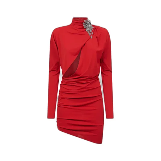 Long Sleeve Asymmetrical Dress