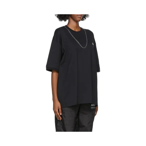 Chain Collar Detail Crewneck T-Shirt