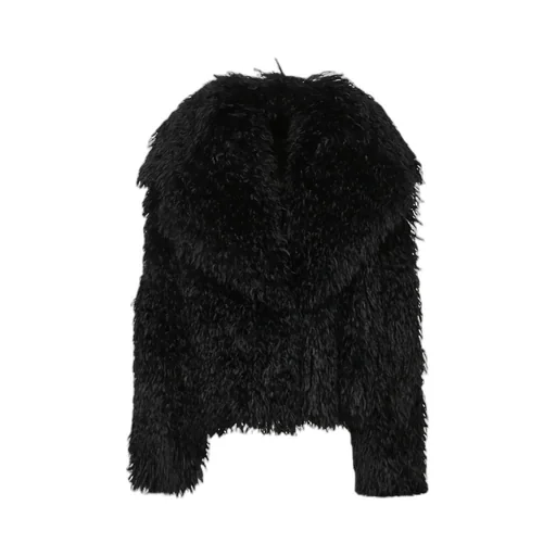 Cropped Faux Fur Coat