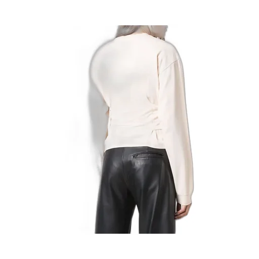 Drop Shoulder Corset Waist Sweatshirt