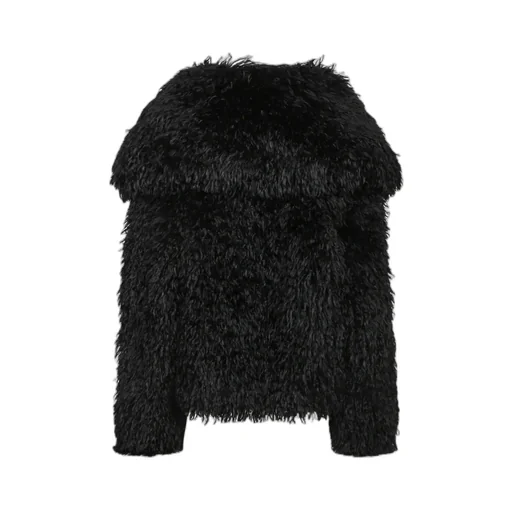 Cropped Faux Fur Coat
