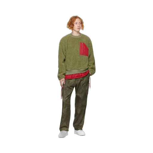 Logo Print Textured Sweater