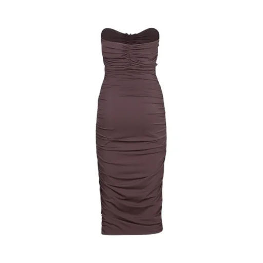 Embellished Strapless Midi Dress