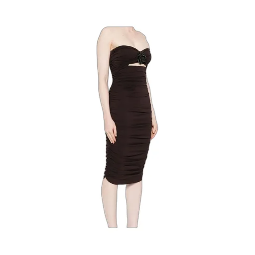 Embellished Strapless Midi Dress