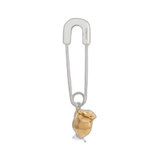 Rose Safety Pin Earring