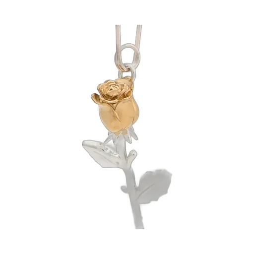 Rose Safety Pin Earring