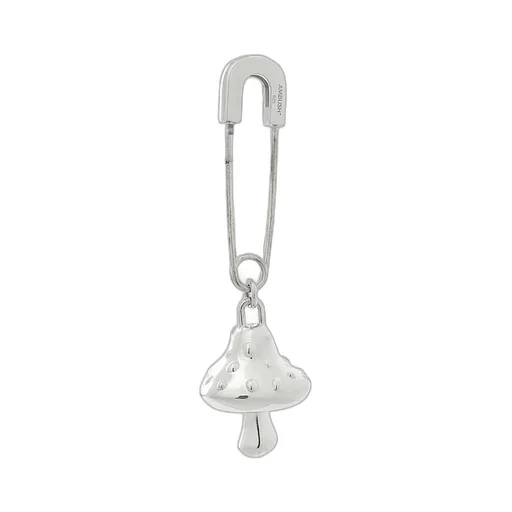Mushroom Safety Pin Single Earring