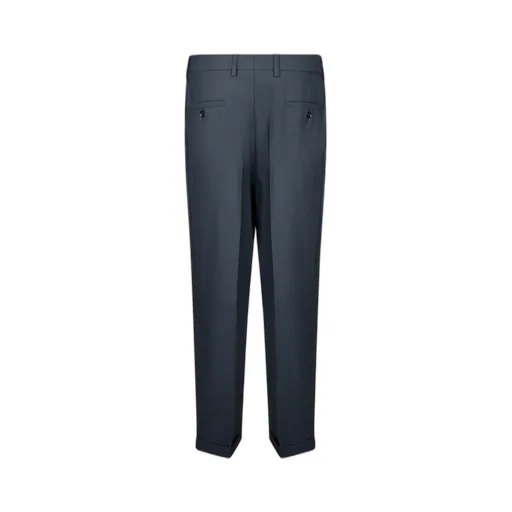 Pleated Cropped Leg Trousers