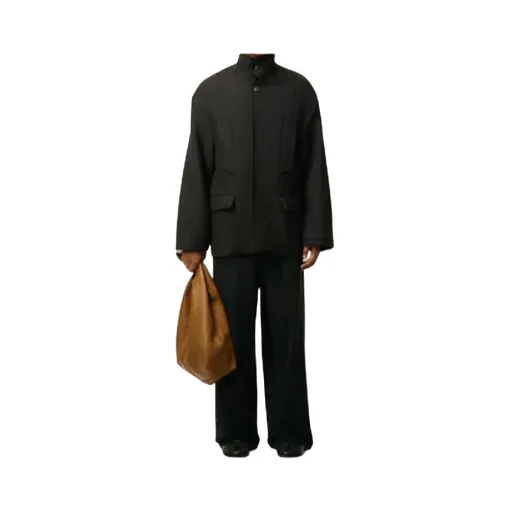 Oversized Gabardine Peacoat