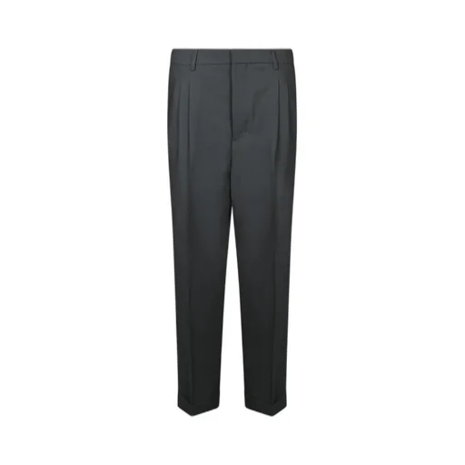 Pleated Cropped Leg Trousers