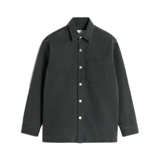 Long-Sleeved Button-Up Jacket