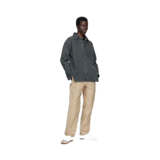 Long-Sleeved Button-Up Jacket