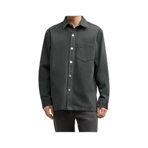 Long-Sleeved Button-Up Jacket
