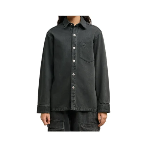 Long-Sleeved Button-Up Jacket