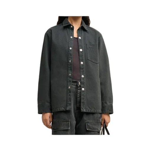 Long-Sleeved Button-Up Jacket