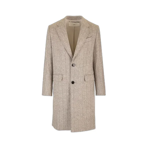 Herringbone Button-Up Coat