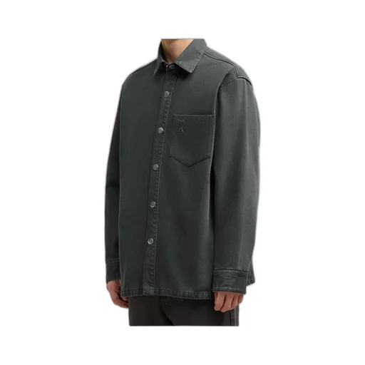 Long-Sleeved Button-Up Jacket