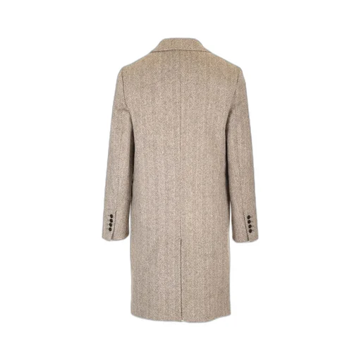 Herringbone Button-Up Coat