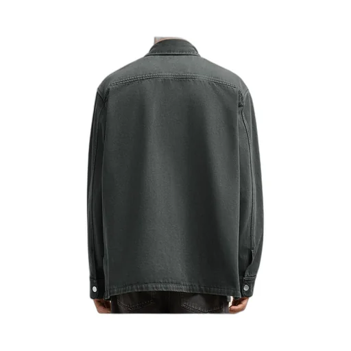 Long-Sleeved Button-Up Jacket