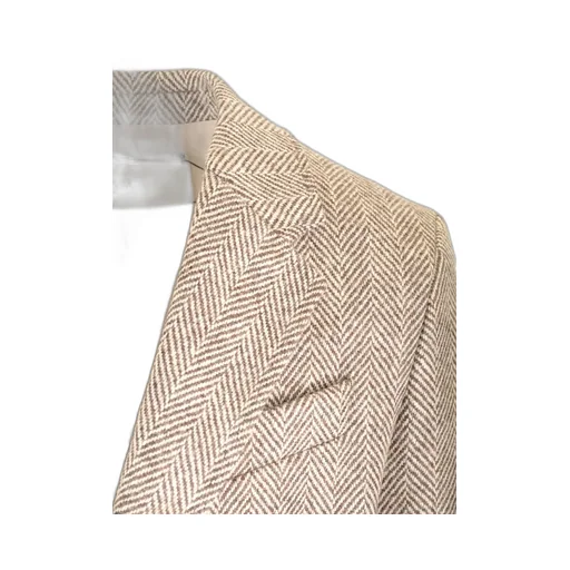 Herringbone Button-Up Coat