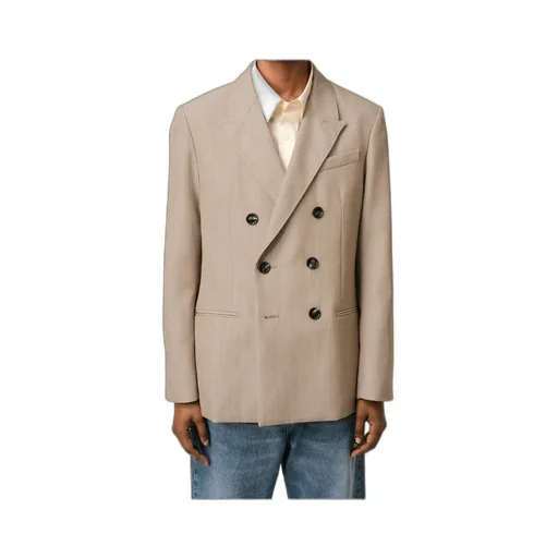 Back Slit Double Breasted Jacket