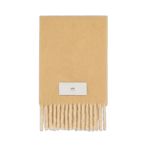 Logo Tag Fringed Scarf