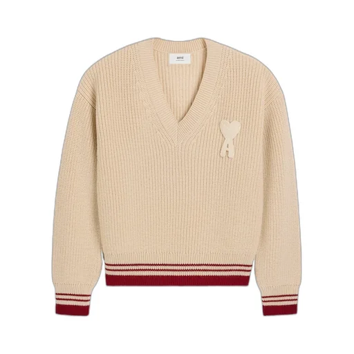 Ami De Coeur V-Neck Knitted Jumper