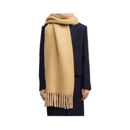 Logo Tag Fringed Scarf