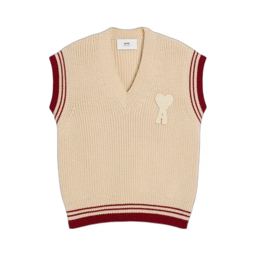 Ami De Coeur V-Neck Knitted Vest