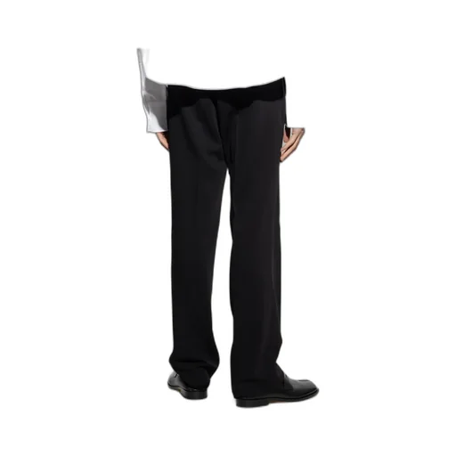 Straight Fit Gabardine Trousers