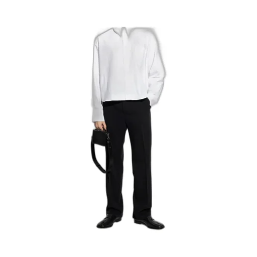 Straight Fit Gabardine Trousers