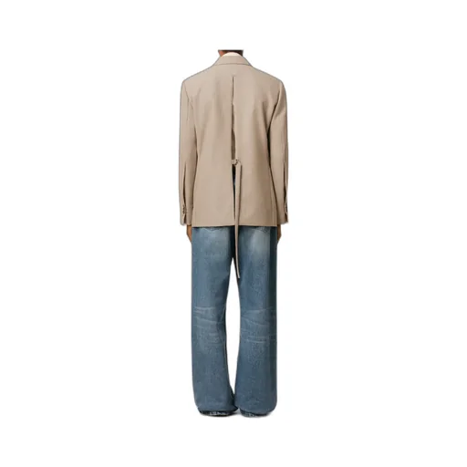Back Slit Double Breasted Jacket