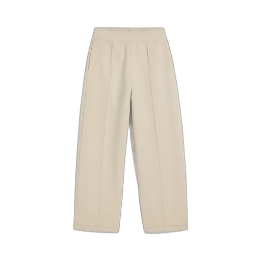High-Waist Elasticated Waistband Pleated Trousers