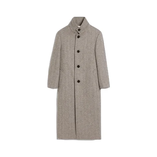 Long-Sleeved Wool Coat