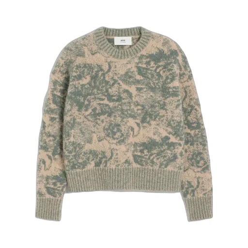 Jacquard Crewneck Knitted Jumper