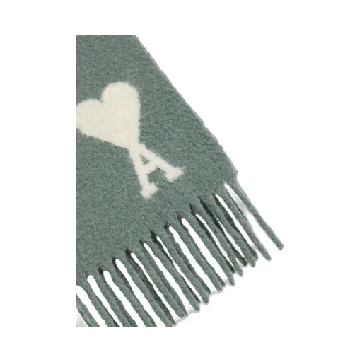 Ami De Coeur Logo Detailed Fringed Scarf