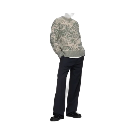 Jacquard Crewneck Knitted Jumper