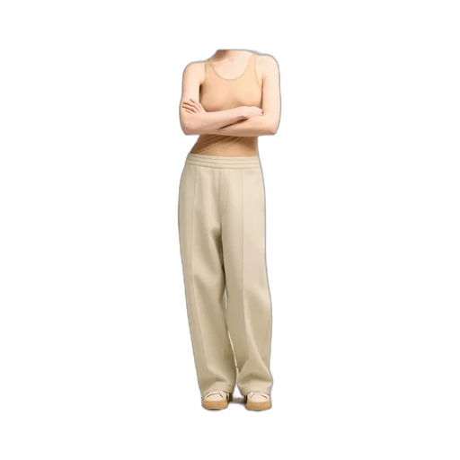 High-Waist Elasticated Waistband Pleated Trousers