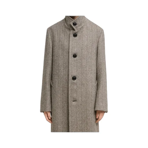 Long-Sleeved Wool Coat