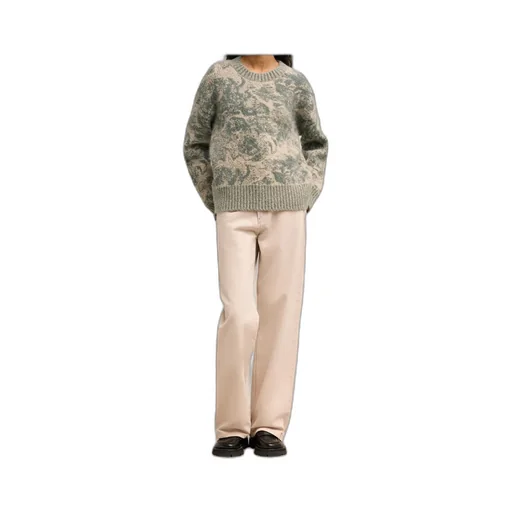 Jacquard Crewneck Knitted Jumper