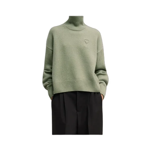 Logo Embroidered Turtleneck Jumper