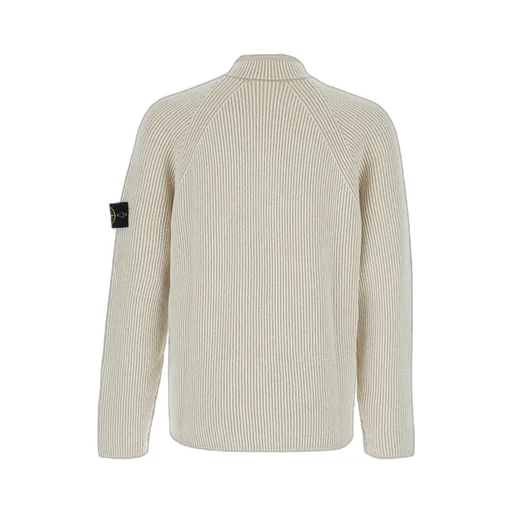 Ribbed Zip-Neck Sweater
