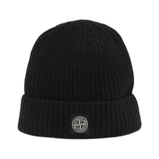 Ribbed-Knit Logo Beanie