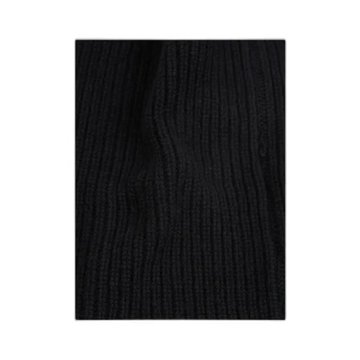Logo Patch Ribbed Scarf