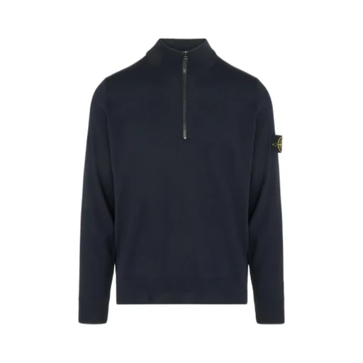 Half-Zip Logo-Patch Sweater