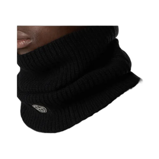 Logo Patch Ribbed Scarf