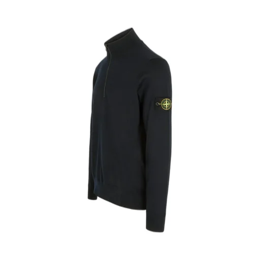 Half-Zip Logo-Patch Sweater